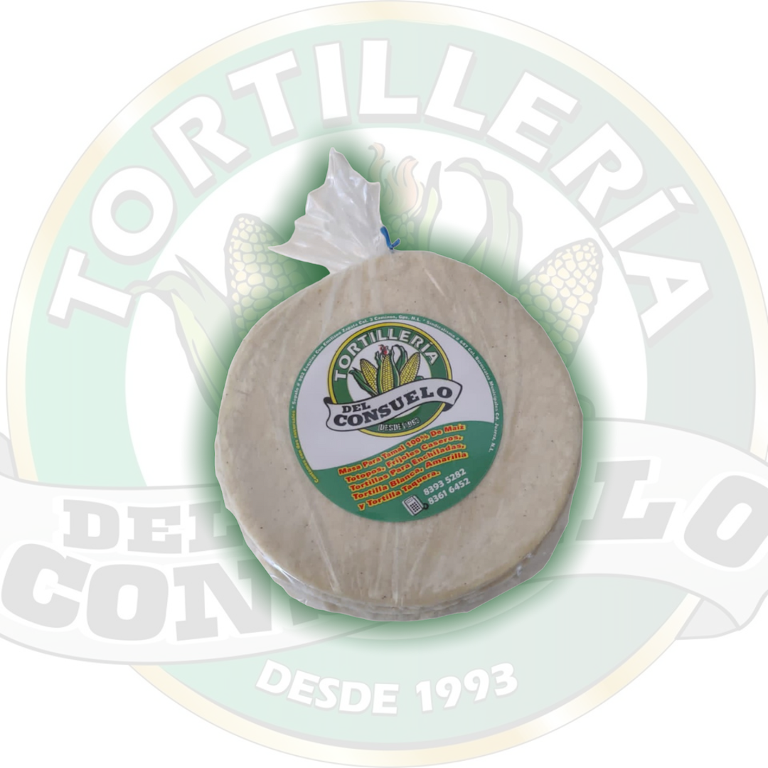 Tortilla blanca de maíz - Tortillería del Consuelo